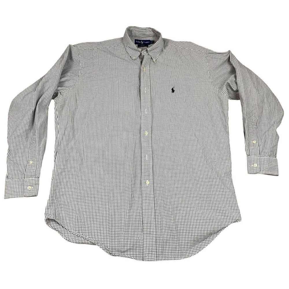 Polo Ralph Lauren  Mens Button-Down Shirt M Blake Black/White Checkered